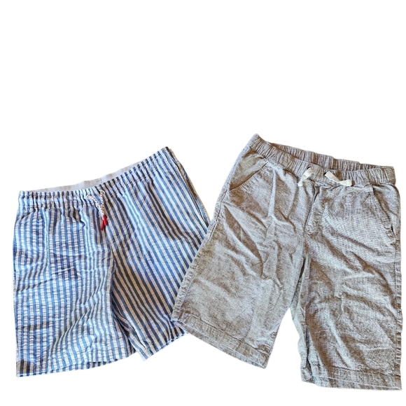 Cat & Jack Swim Short Bundle Of 2 Big Boys Seersucker - Picture 1 of 9